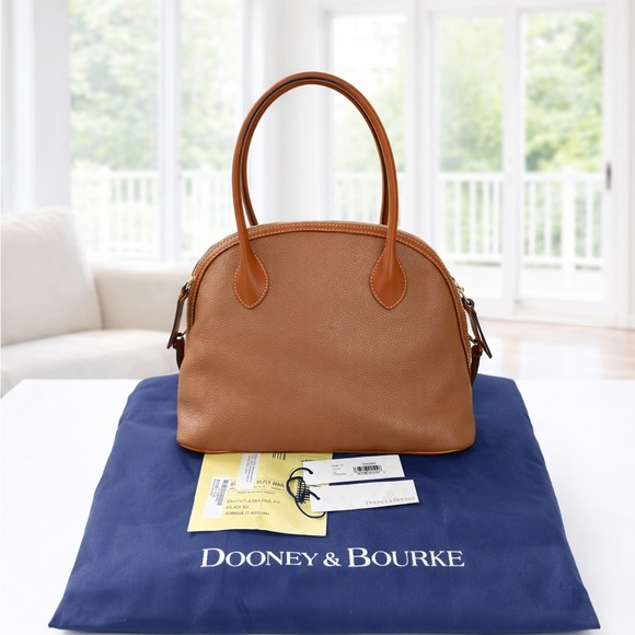 Dooney & Bourke Domed Shaped Pebble Leather Leather Satchel - GUC - Picture 3 of 11